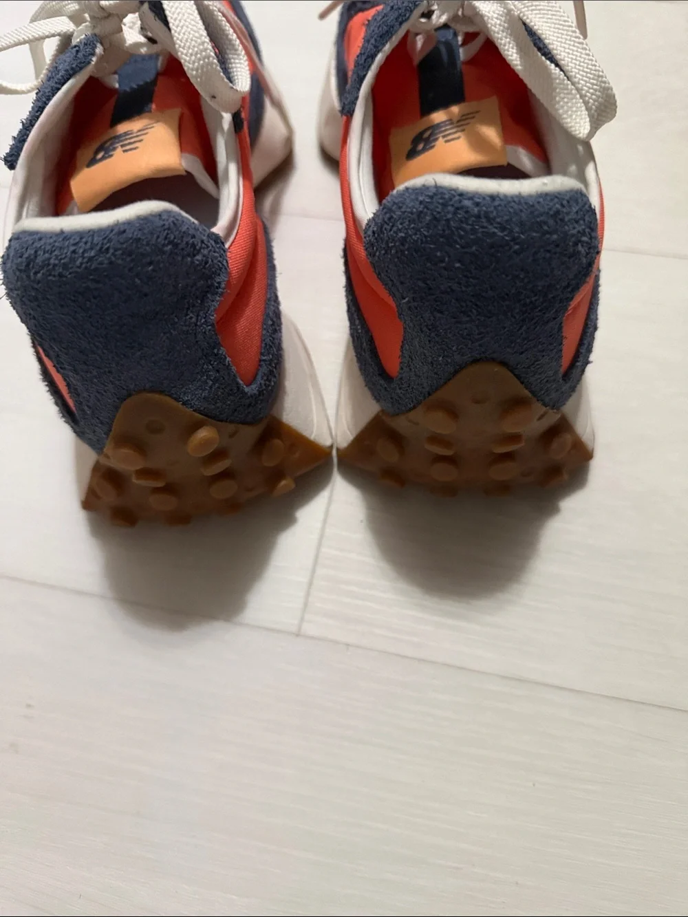 New Balance Women's Navy and Red Retro Runner Sneakers - Picture 3 of 5